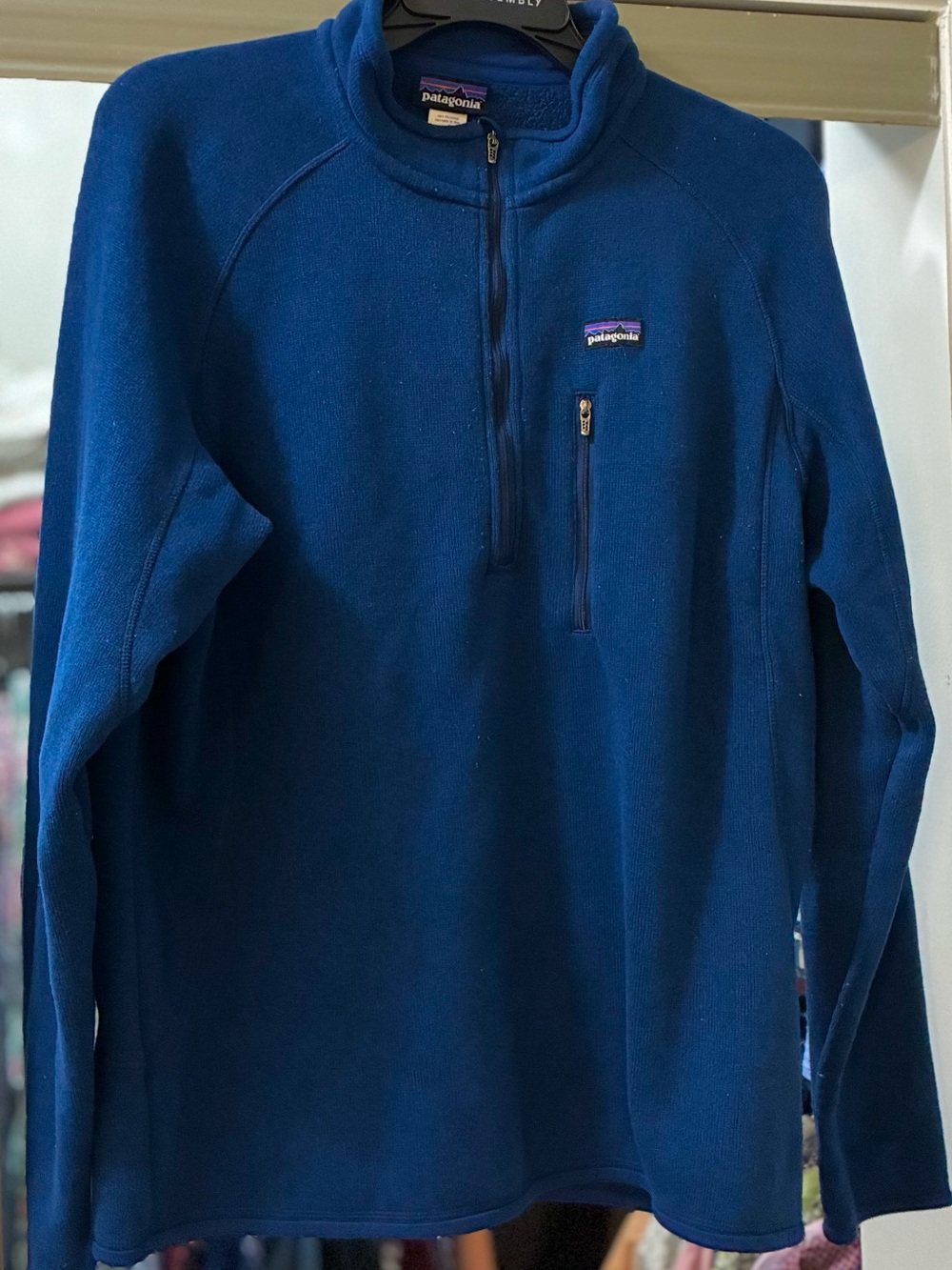 Patagonia Men’s XL “Better Sweater” Pullover 1/4 Zipper, Curved Raglan Seam EC